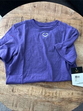Youth Purple Short-Sleeve Tee with Reflective Logo